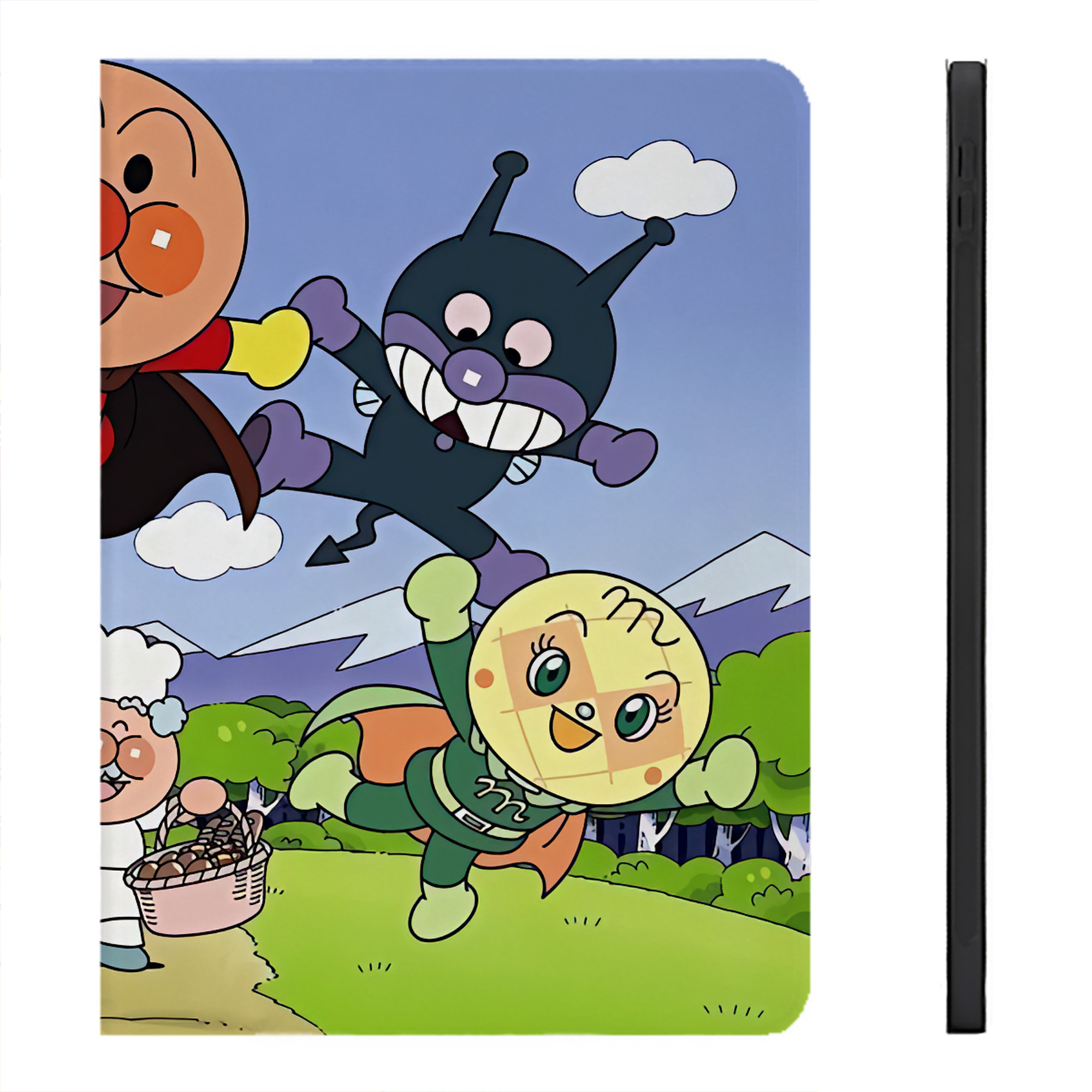（画像用） アンパンマン Anpanman IPadケース ペンホルダー付き ブックスタイルデザイン
